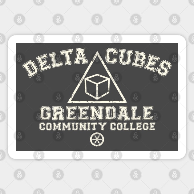 Greendale Delta Cubes Fraternity (light print) Magnet by kgullholmen